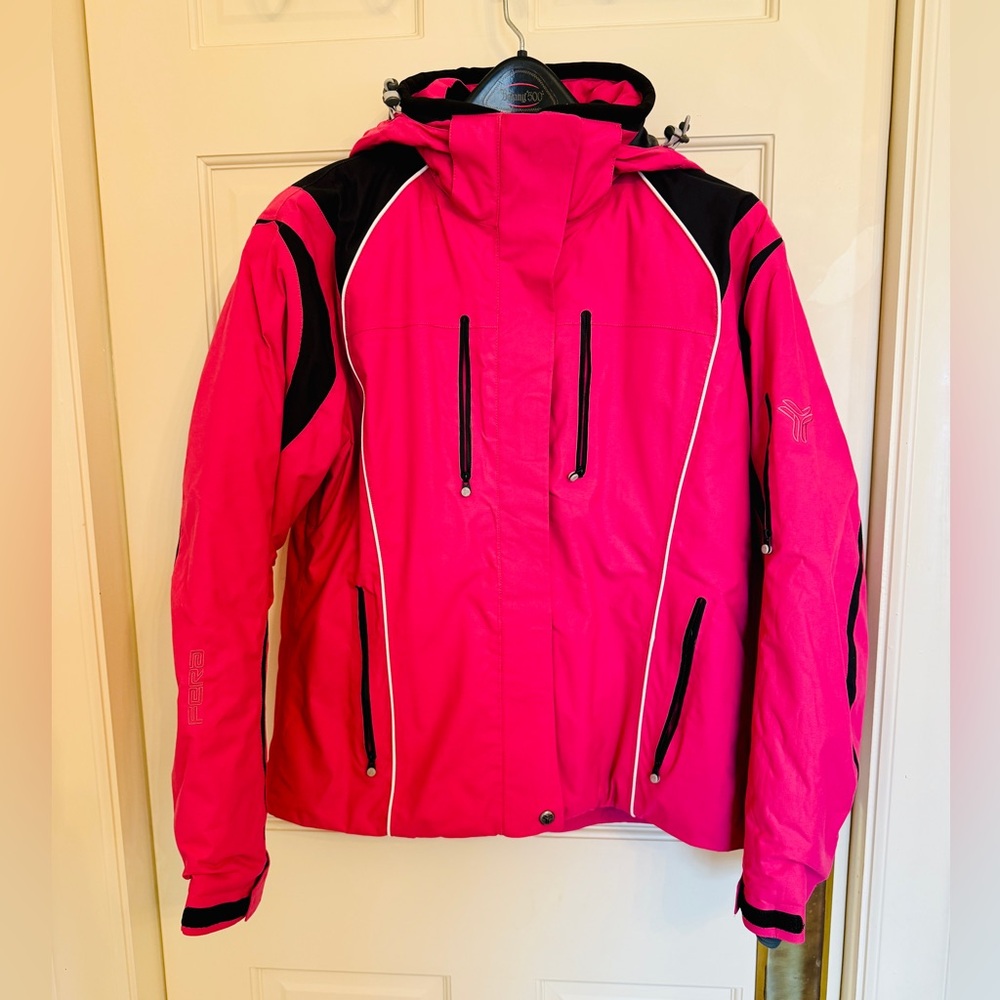 Women's Fera  Alpine Pink and Black Ski Jacket